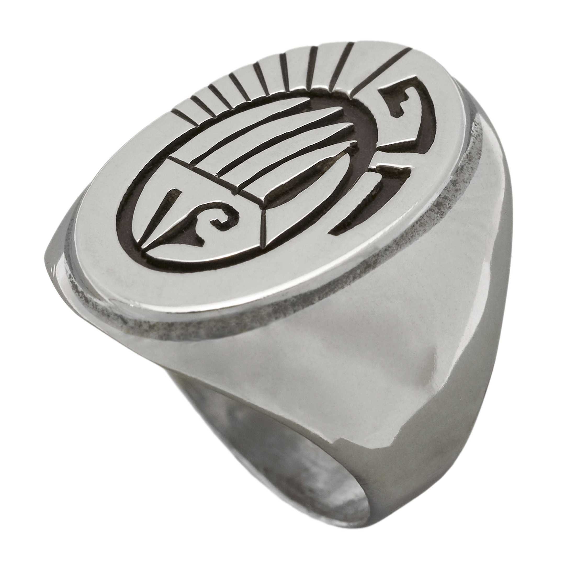 Bague Hopi en argent massif, unisexe, BA896 - Harpo Paris