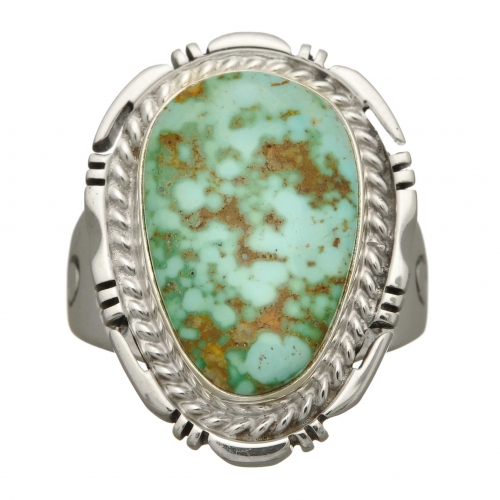Navajo ring in turquoise and silver, BA68 - Harpo Paris