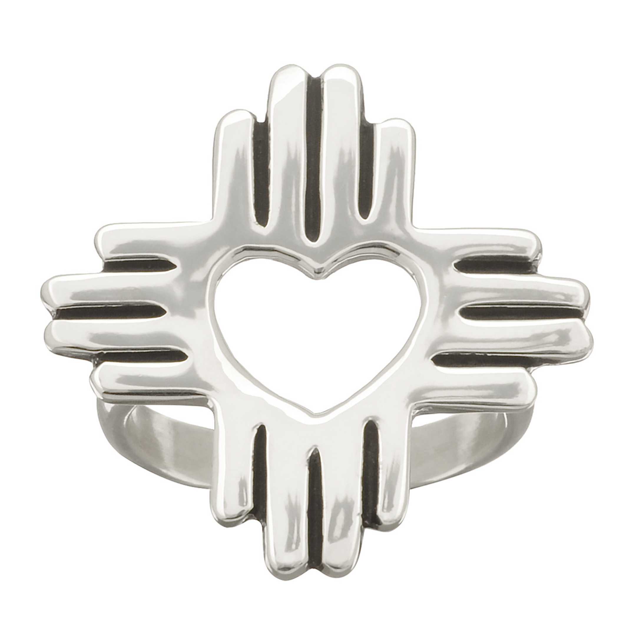 BA736 bague coeur Zia cross argent Harpo