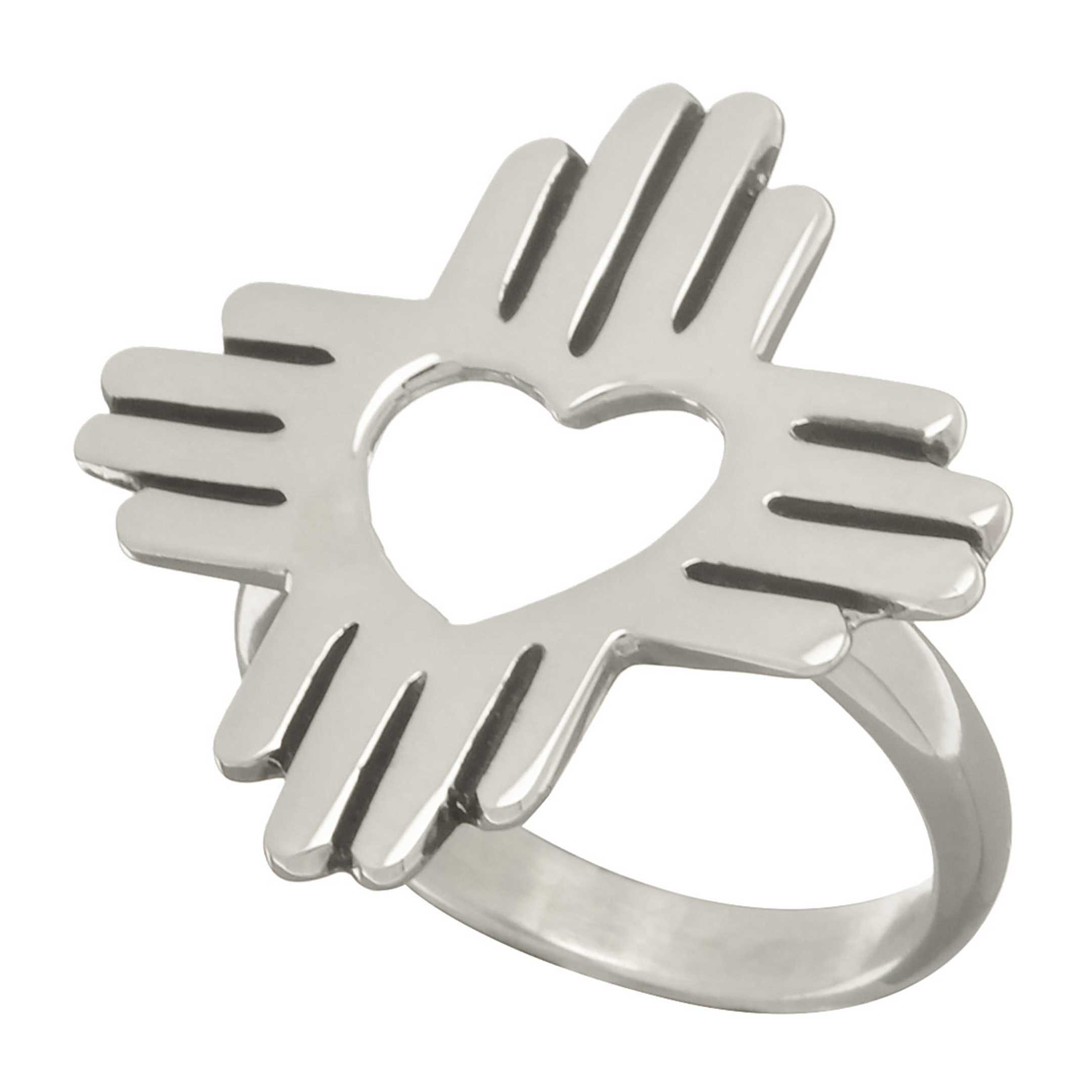 BA736 bague coeur Zia cross argent Harpo