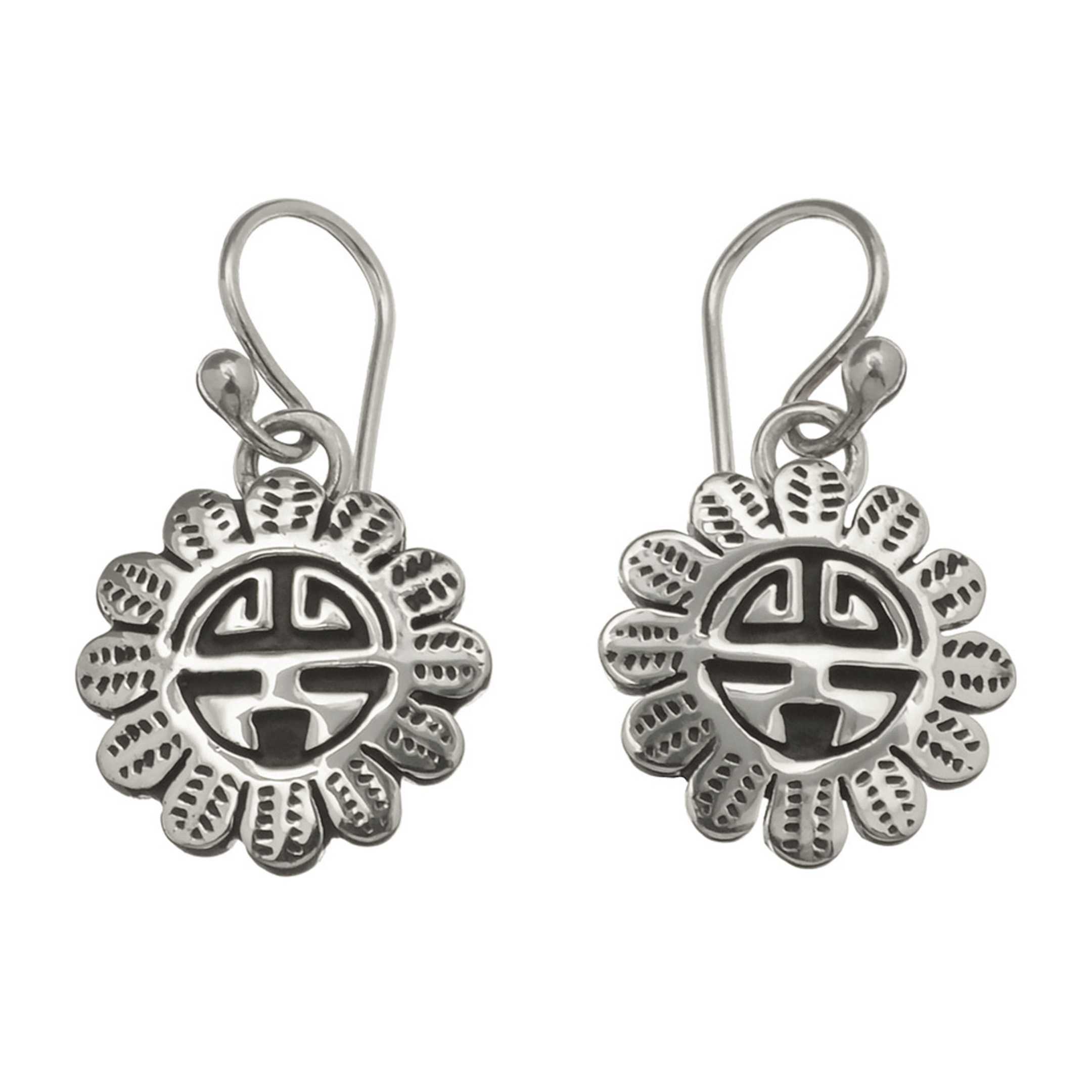 Boucles d'oreilles Harpo Paris BO210 sunface en argent