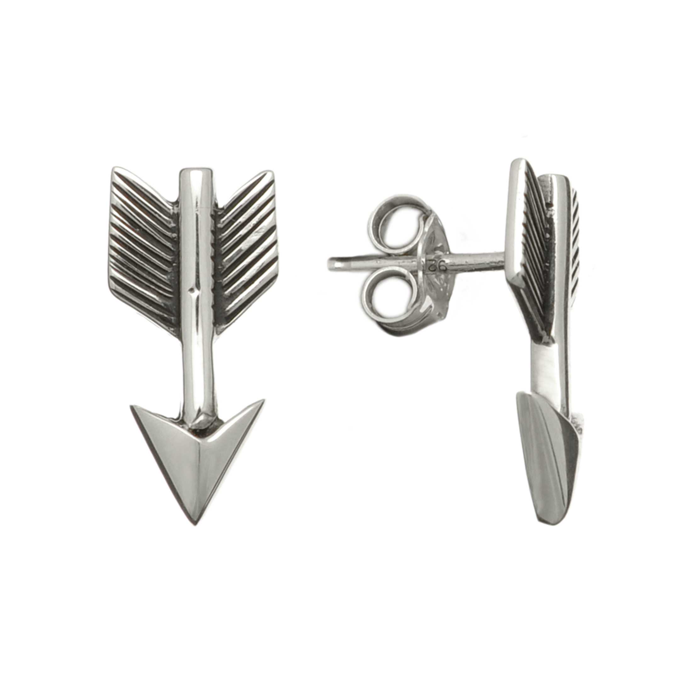 BOw100 Harpo earrings silver arrows