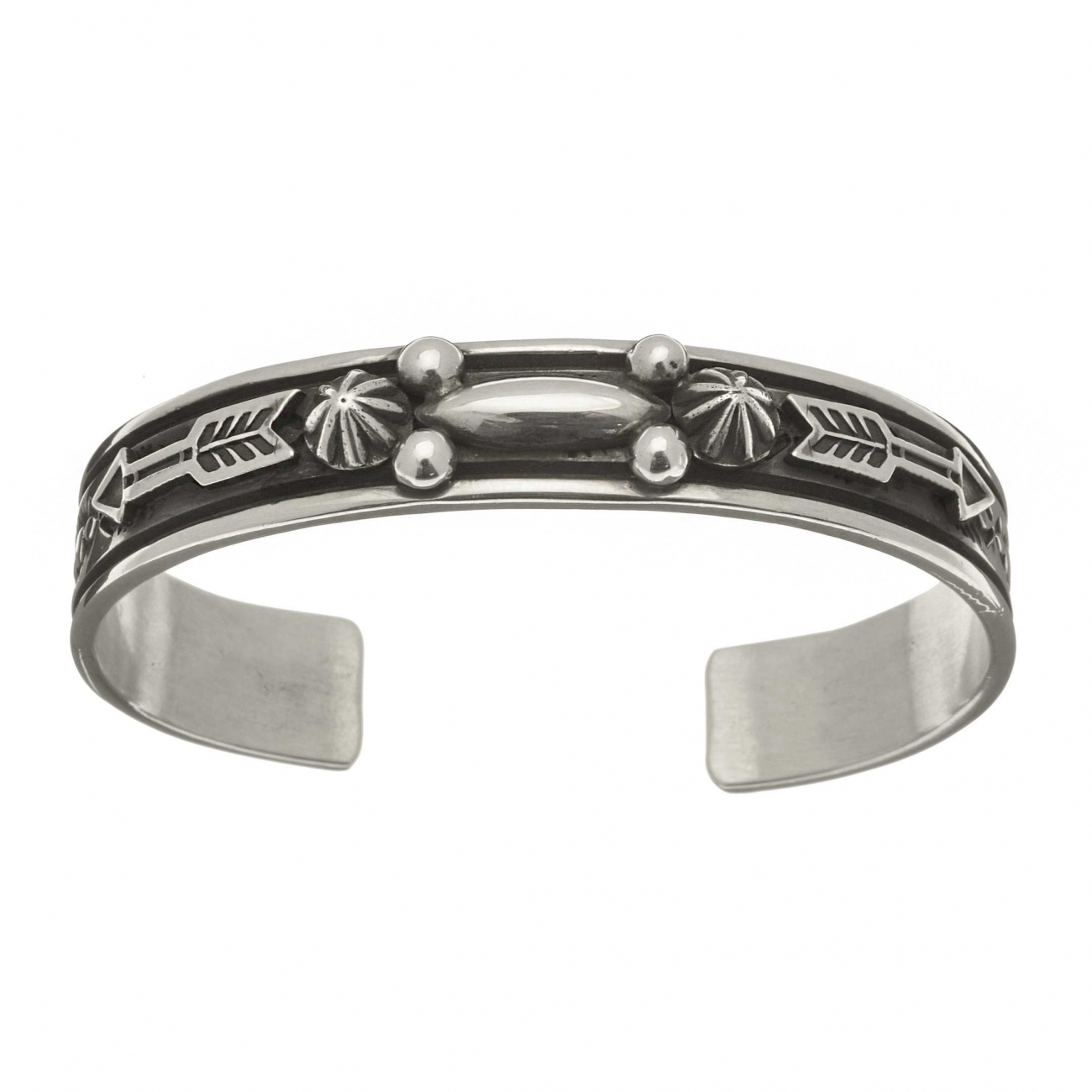 Navajo bracelet BR407 for women in silver - Harpo Paris