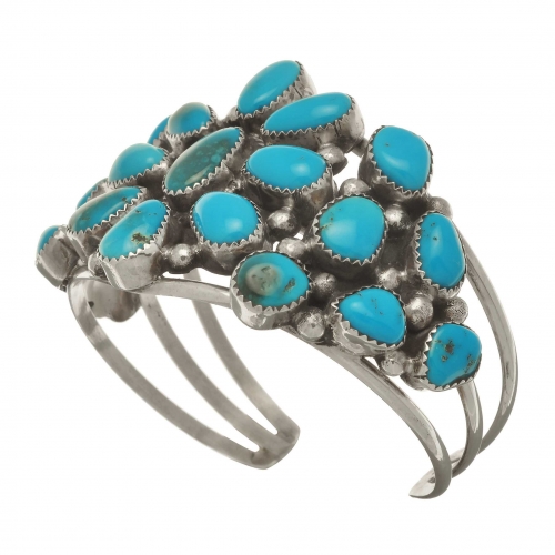 Navajo Bracelet Turquoise set in Silver. | Harpo Paris