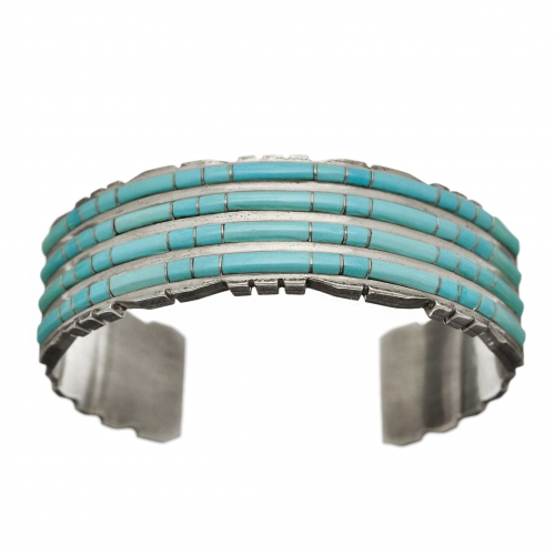 Bracelet pour femme BRw03 en turquoise et argent mat - Harpo Paris