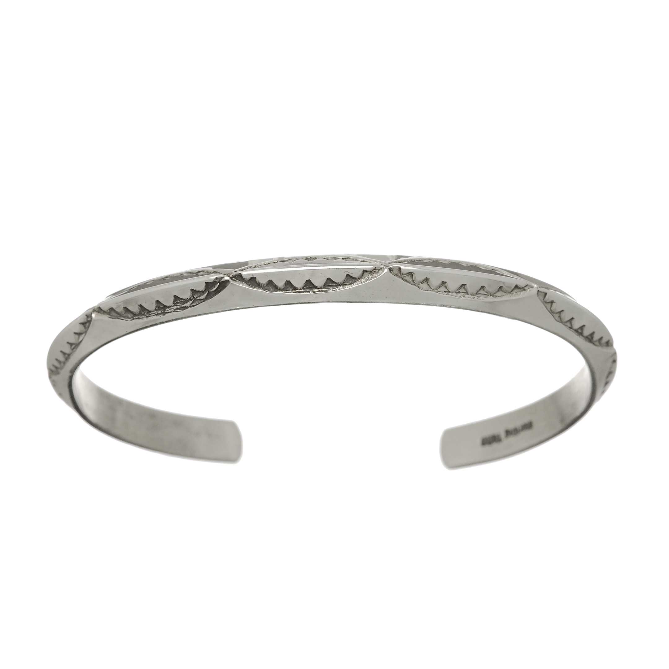 Beveled silver bracelet BRw55H - Harpo Paris