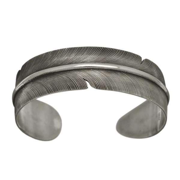 Feather bracelet BRw65 in silver - Harpo Paris