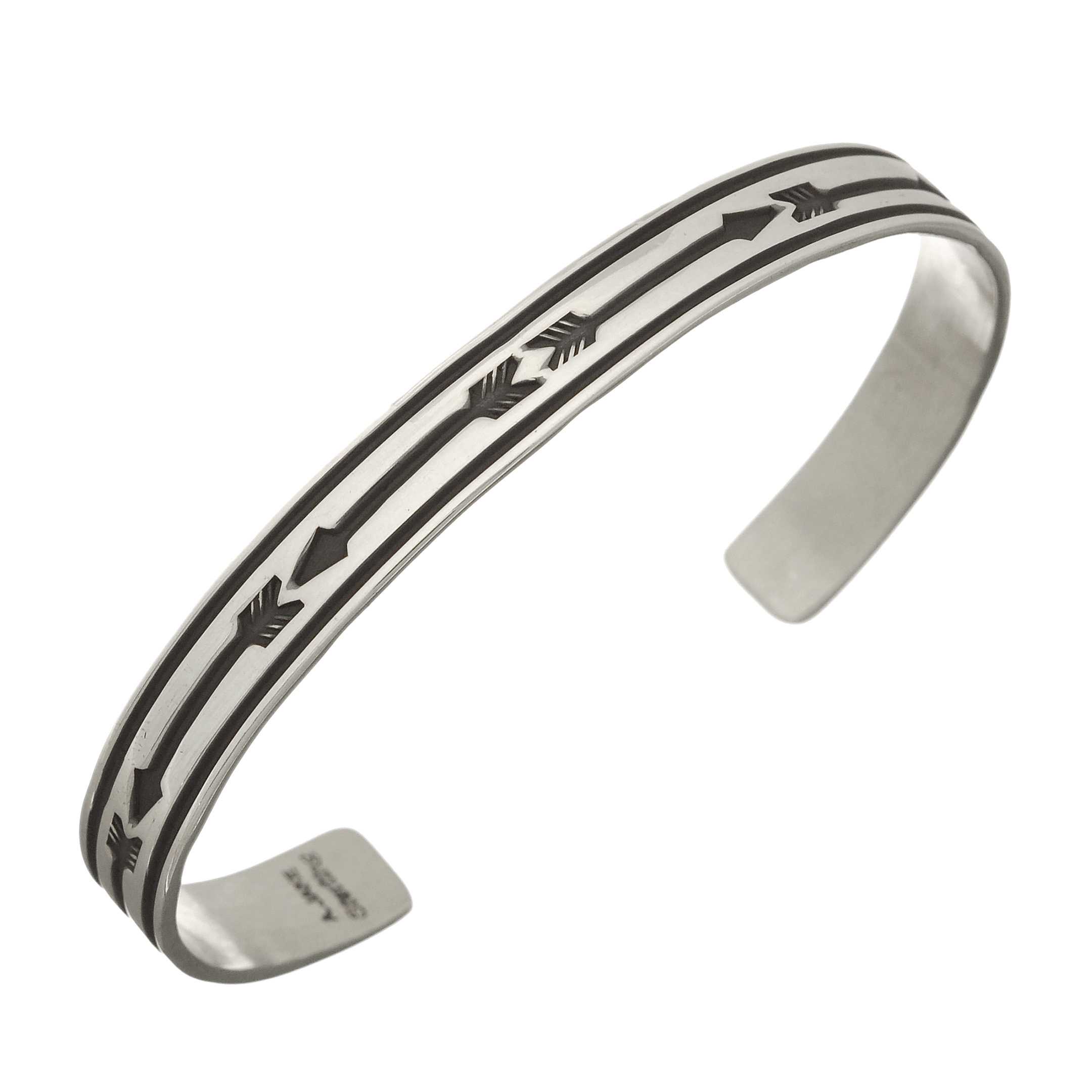 Bracelet Navajo Plume en argent massif. | Harpo Paris