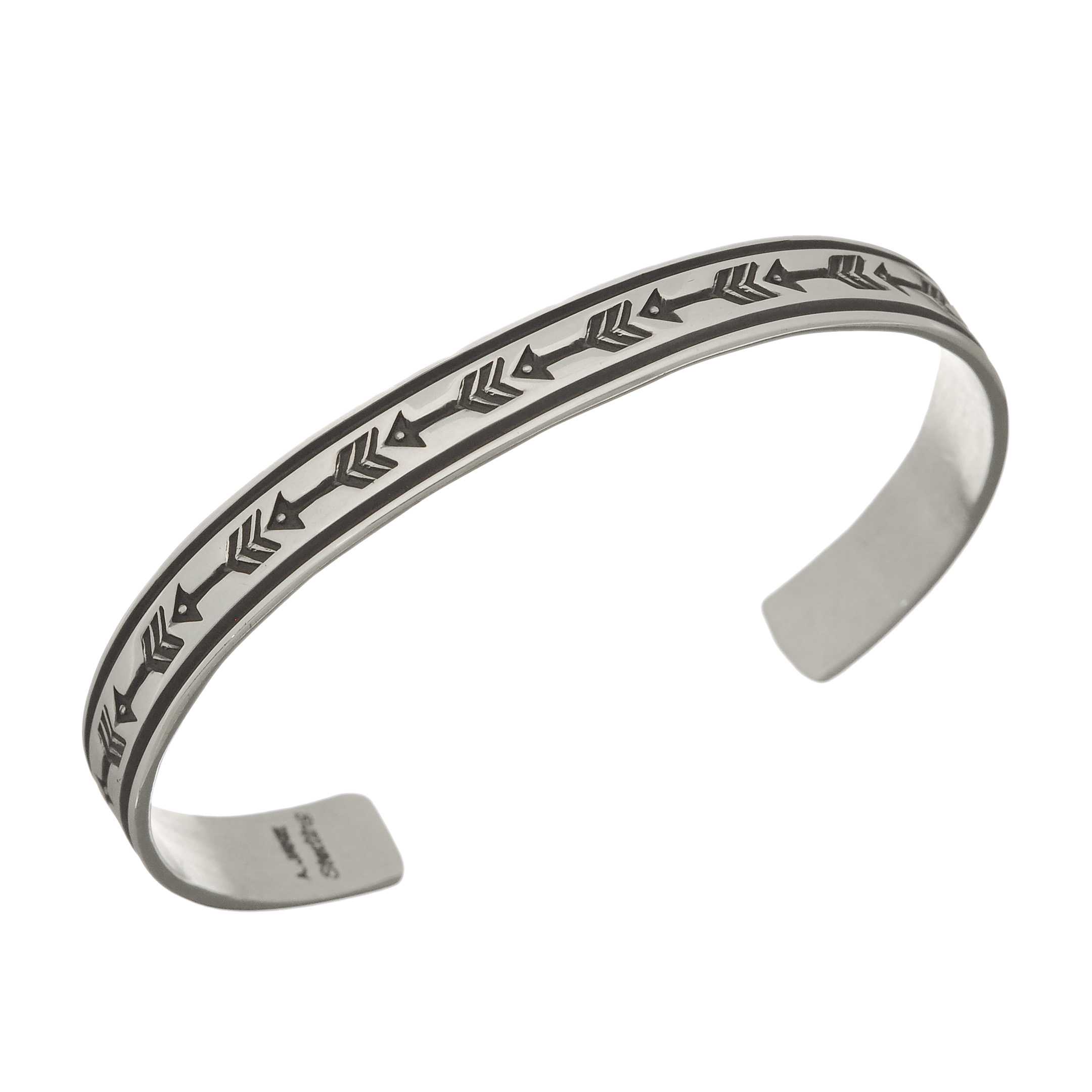 Bracelet Navajo Plume en argent massif. | Harpo Paris