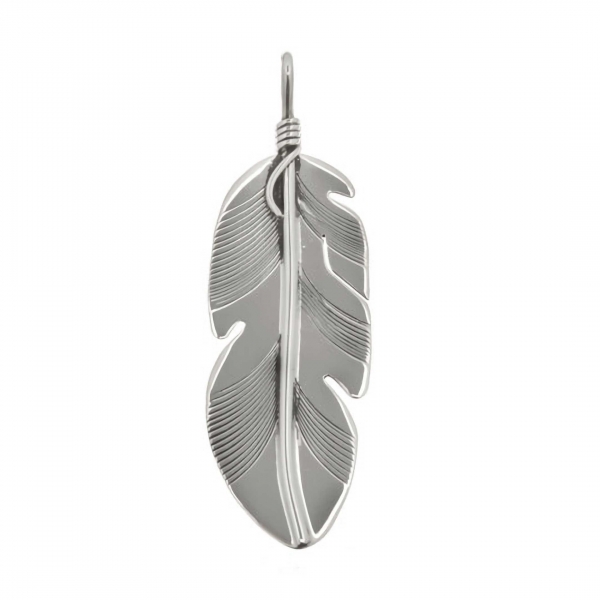 Harpo Paris pendant PE52 feather in silver