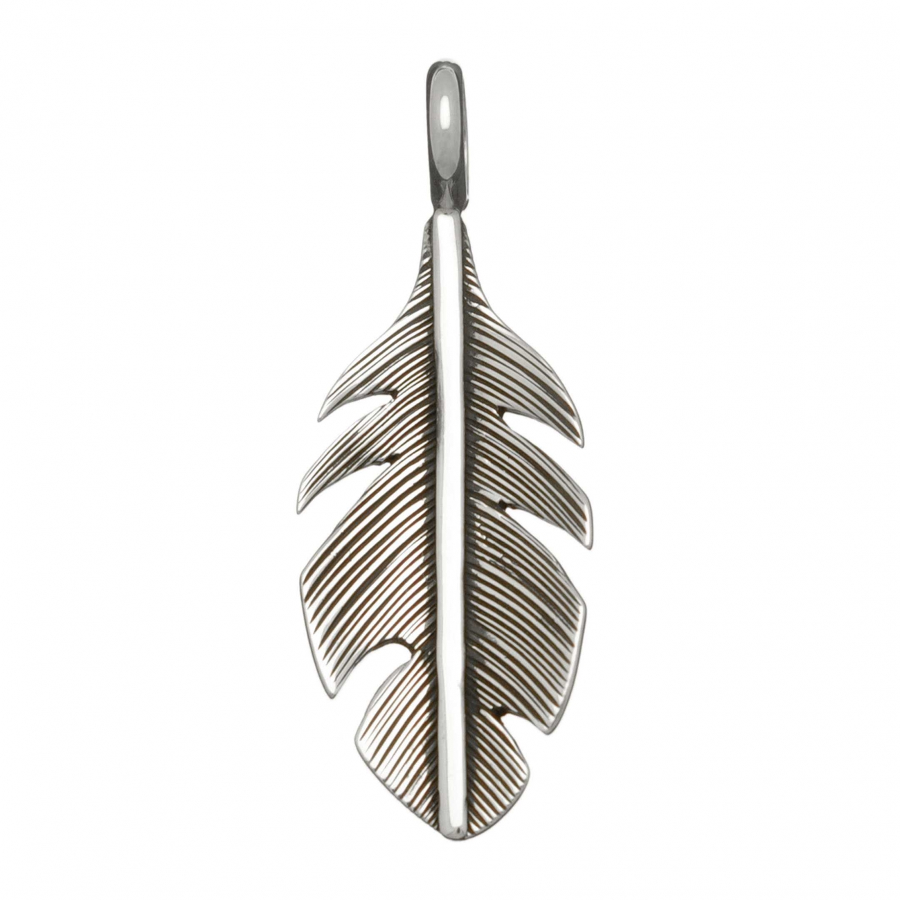 Pendentif Harpo Paris PE138 plume en argent