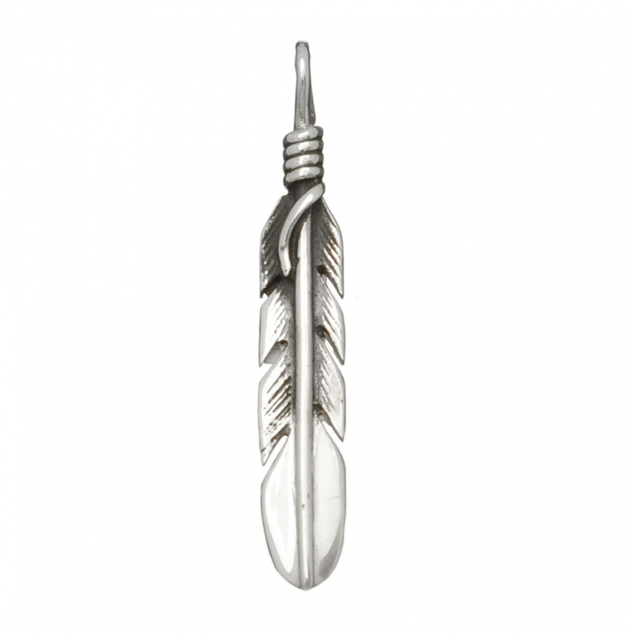 Pendentif Harpo Paris PE134 plume en argent