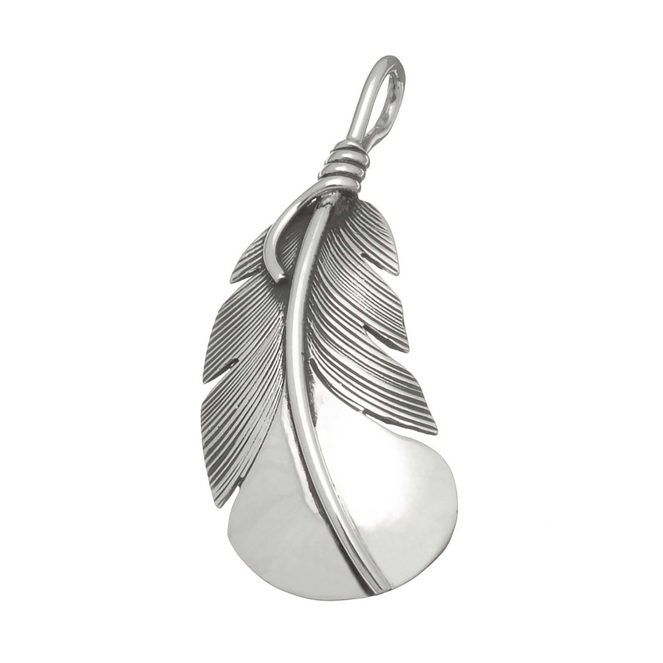 Pendentif Harpo Paris PE266 plume en argent