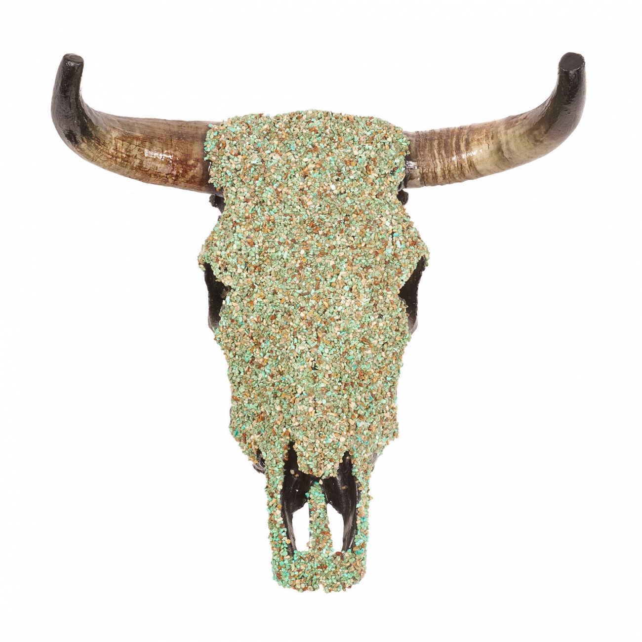Trophée crâne de vache en turquoises DECO43 - Harpo Paris