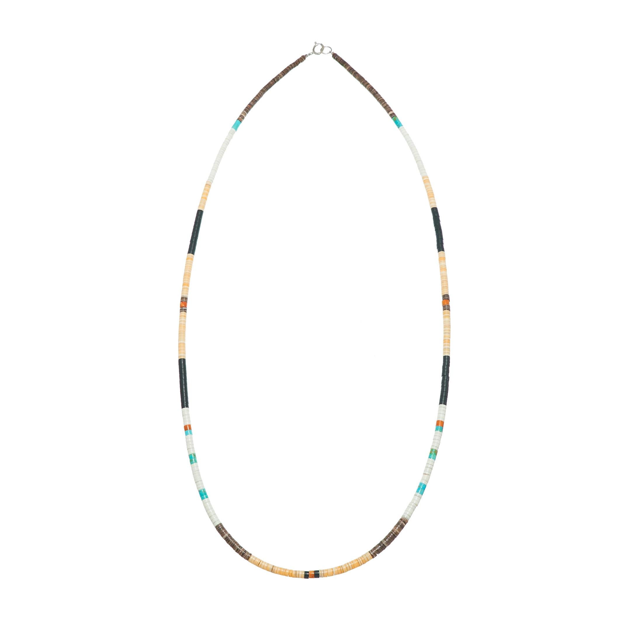 Pueblo necklace COP09 in stones and shells  - Harpo Paris