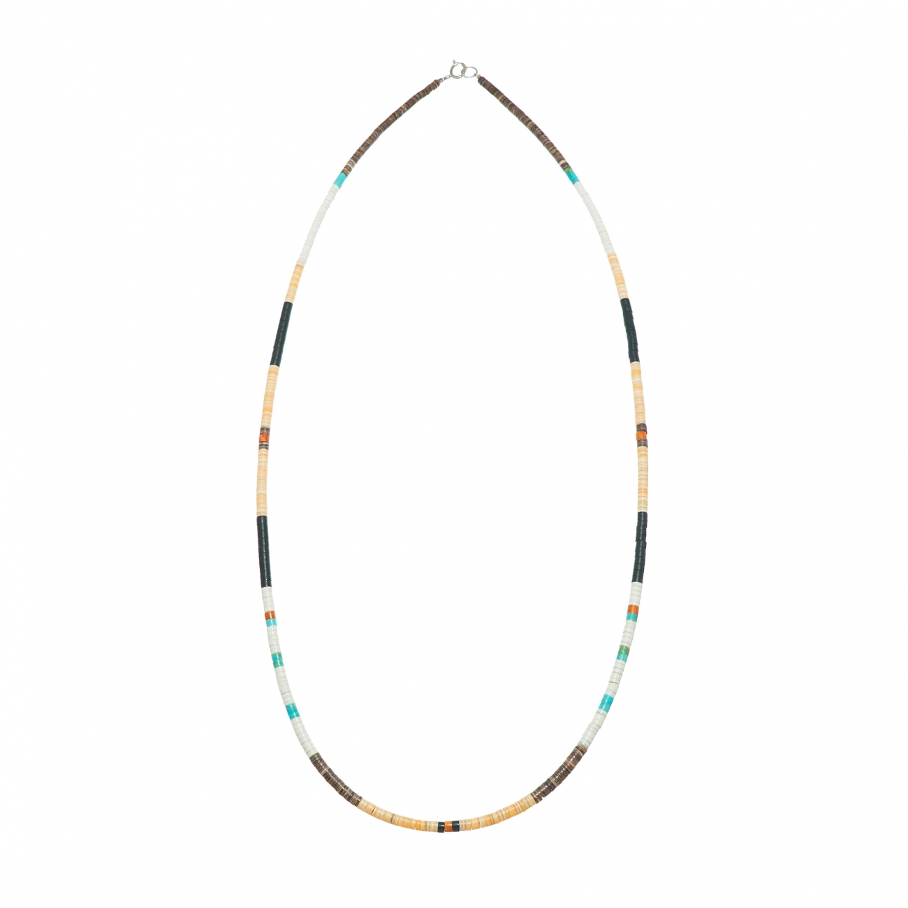 Collier Pueblo COP09 en coquillages et turquoise - Harpo Paris