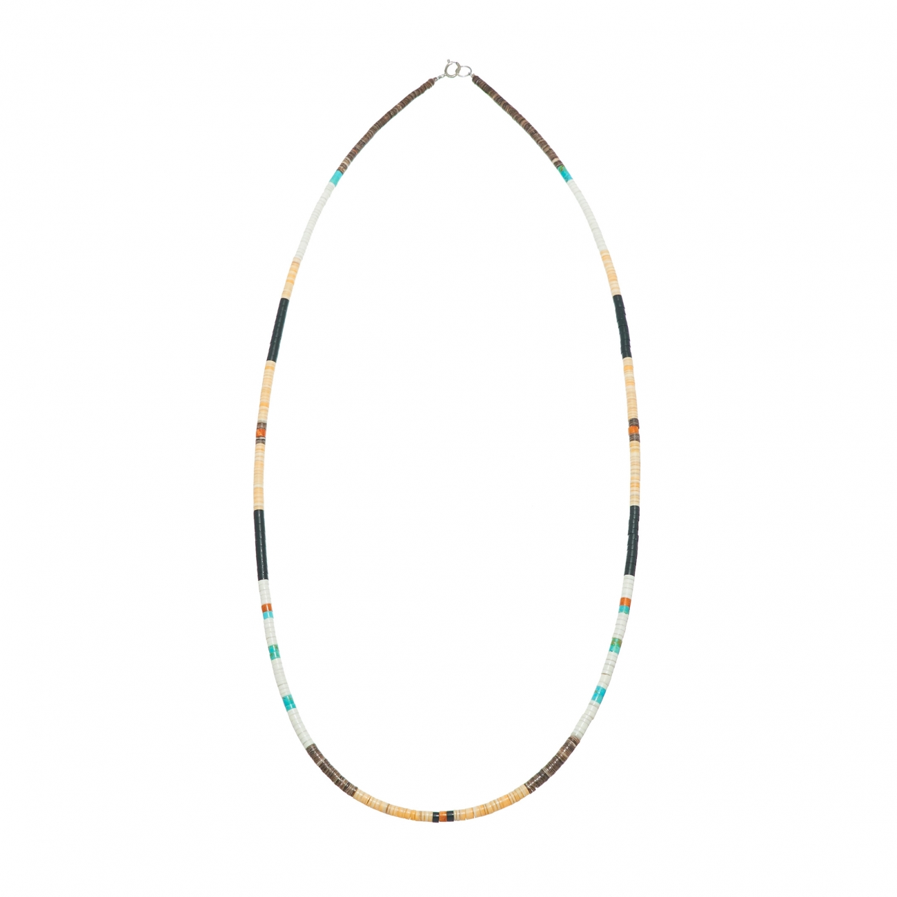 Pueblo necklace COP09 in stones and shells  - Harpo Paris