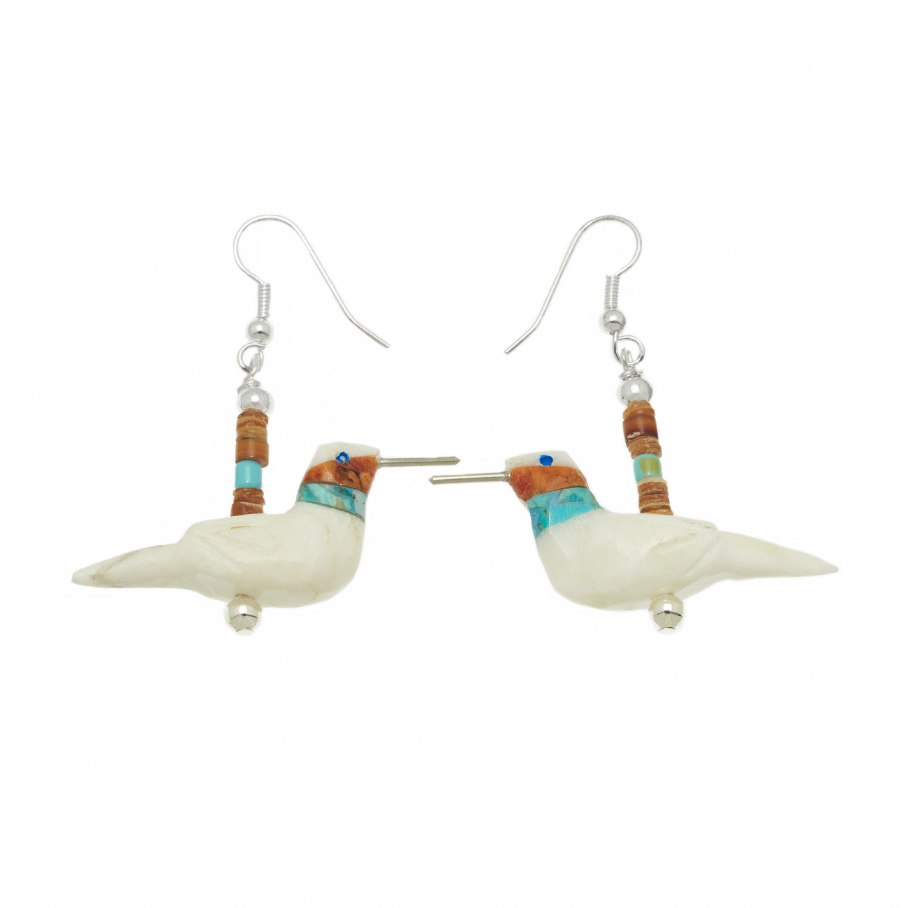 Boucles d'oreilles Harpo Paris BO216 oiseau en pierres et argent