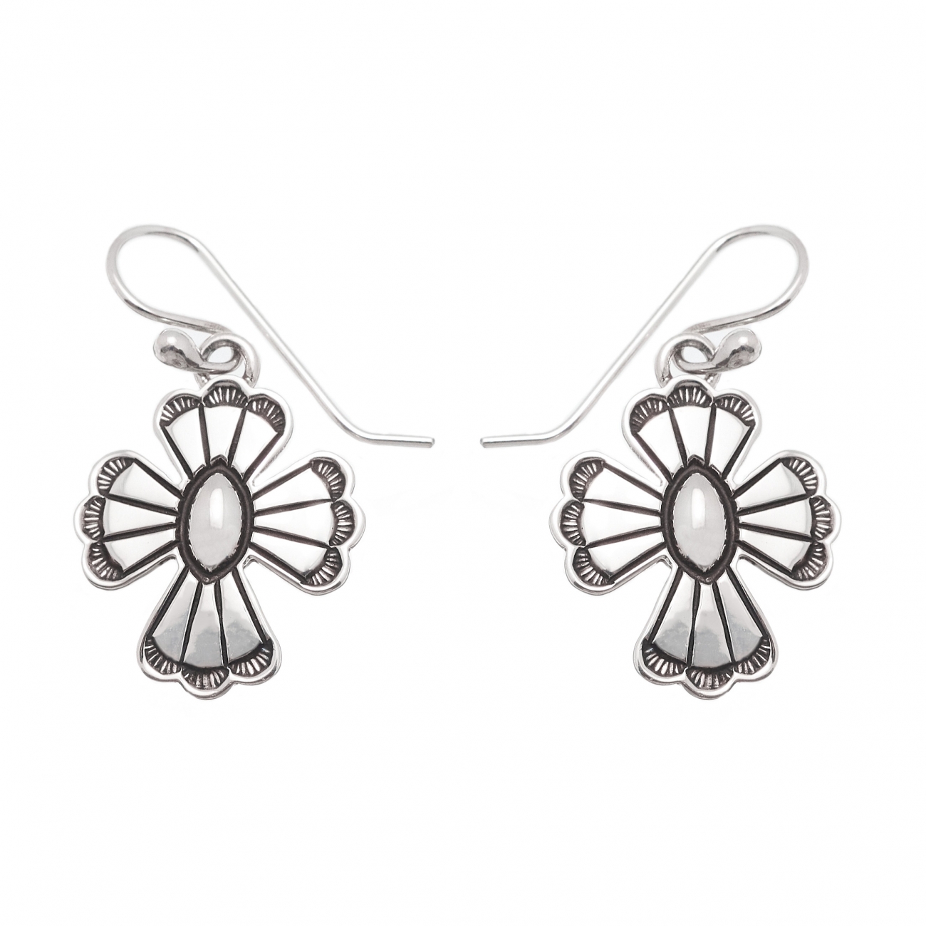 Boucles d'oreilles Harpo Paris BO232 croix argent