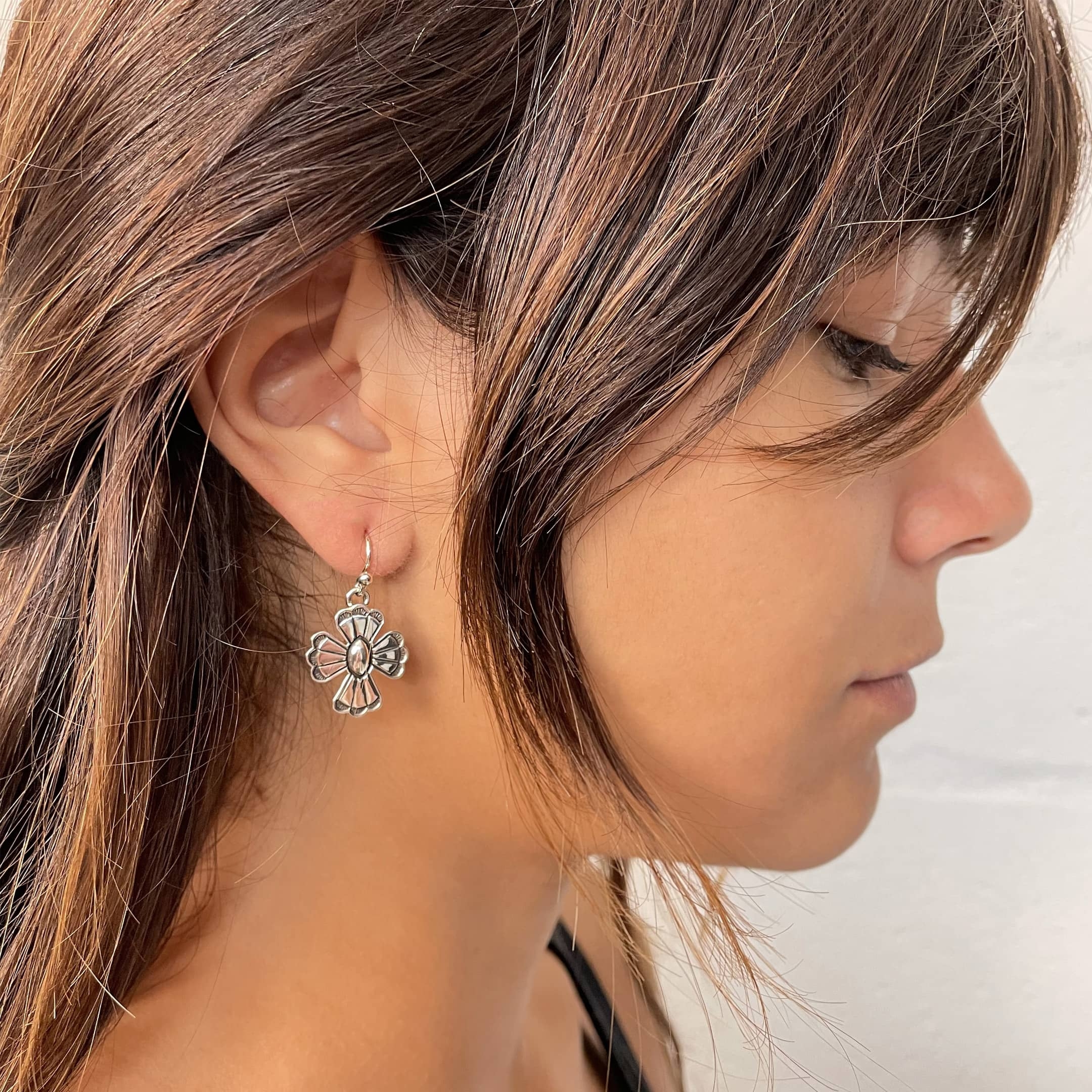 Silver earrings, crosses, BO232 - Harpo Paris