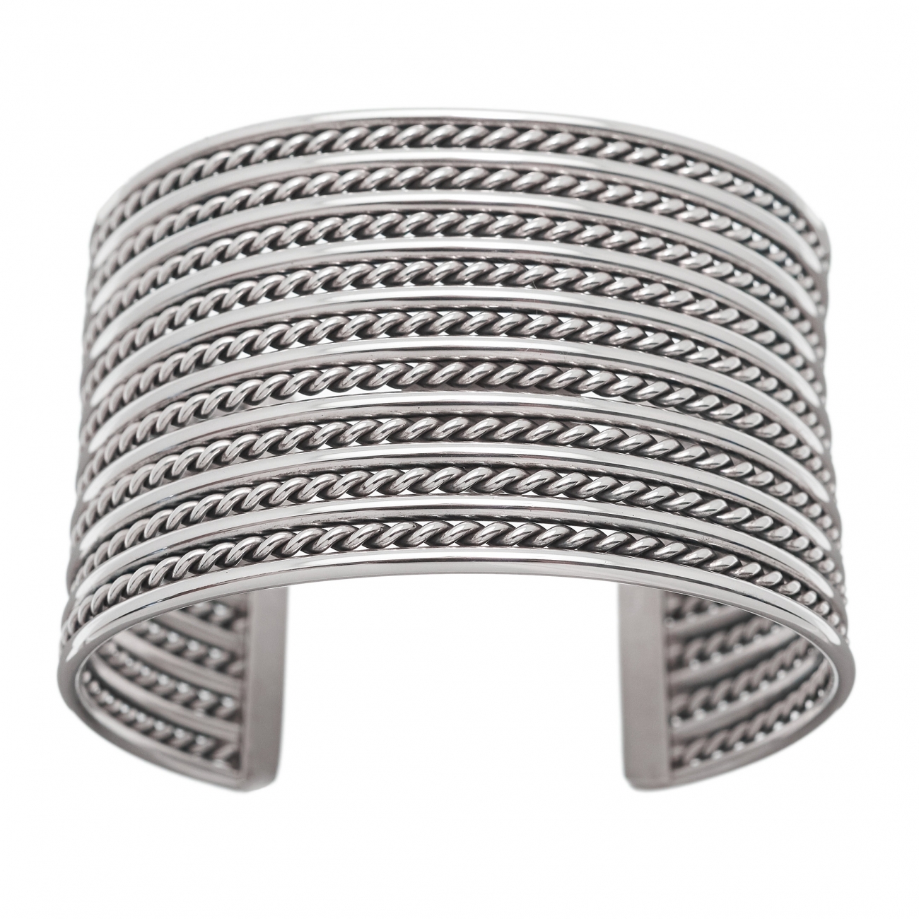 Bracelet Manchette Argent Massif Femme